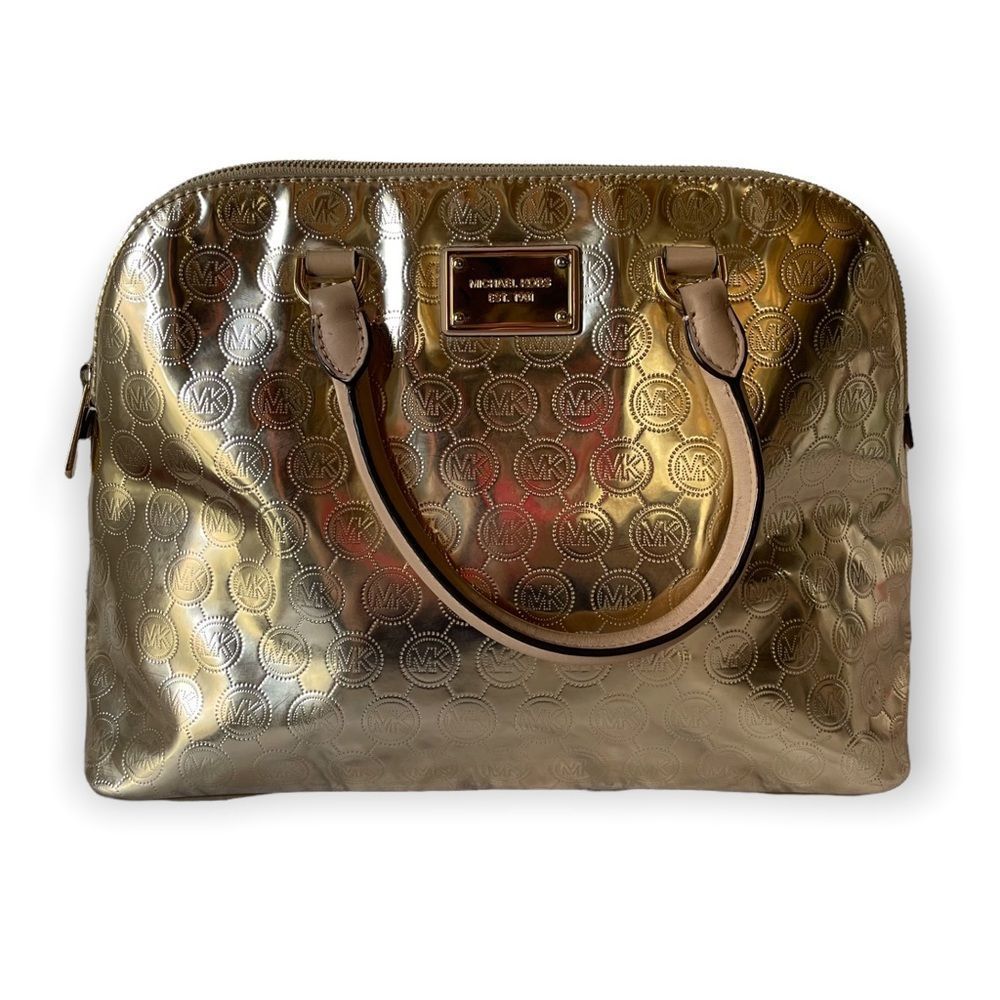 Michael Kors Gold Cindy Dome Satchel bag